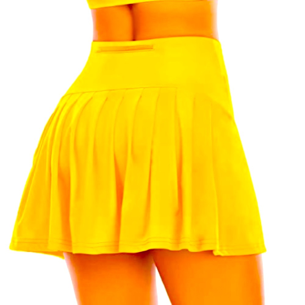 Yellow tennis or golf skirt